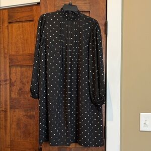 Ann Taylor Black Dress with Silver and Gold Accents